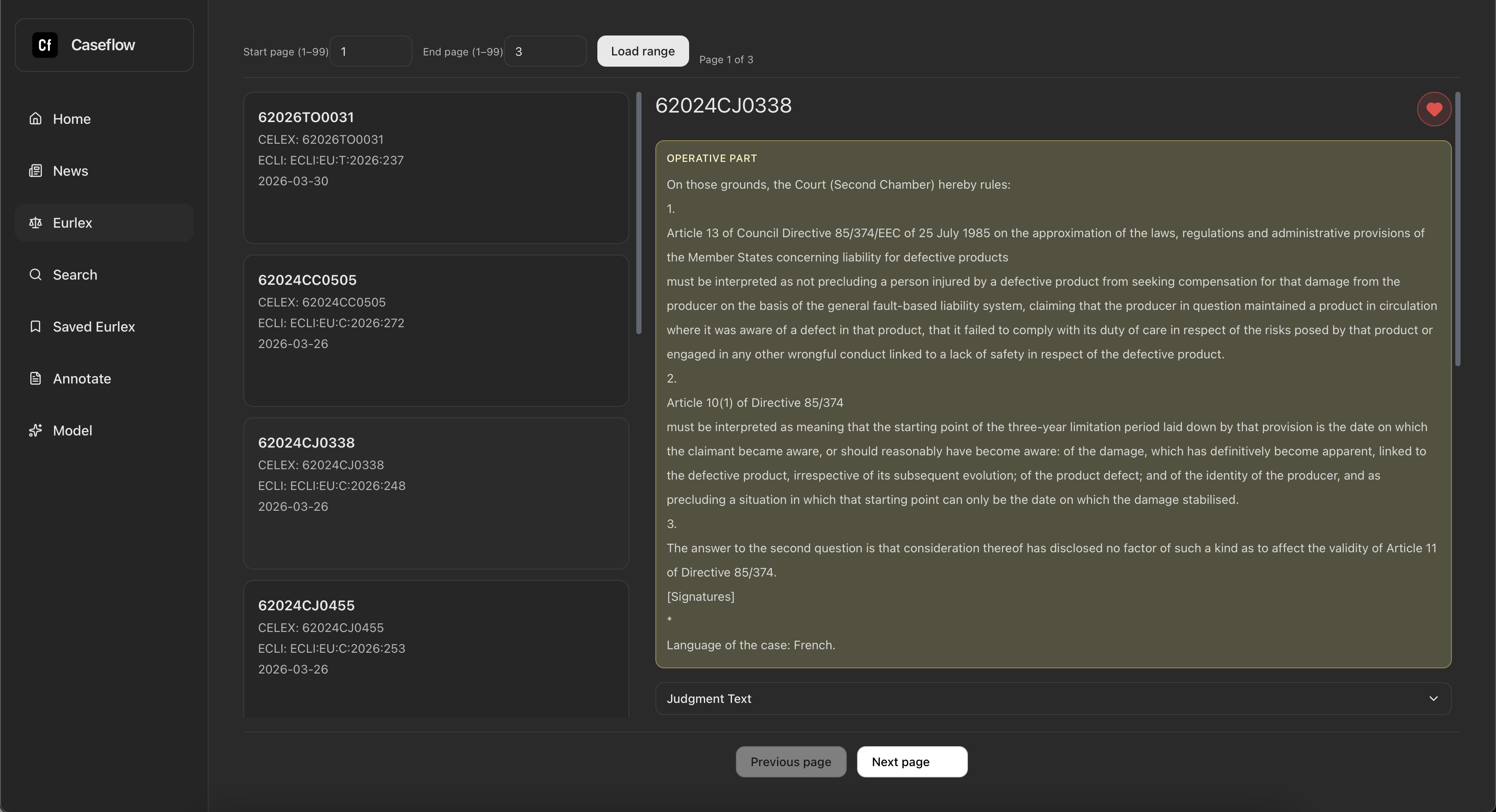 Caseflow app screenshot